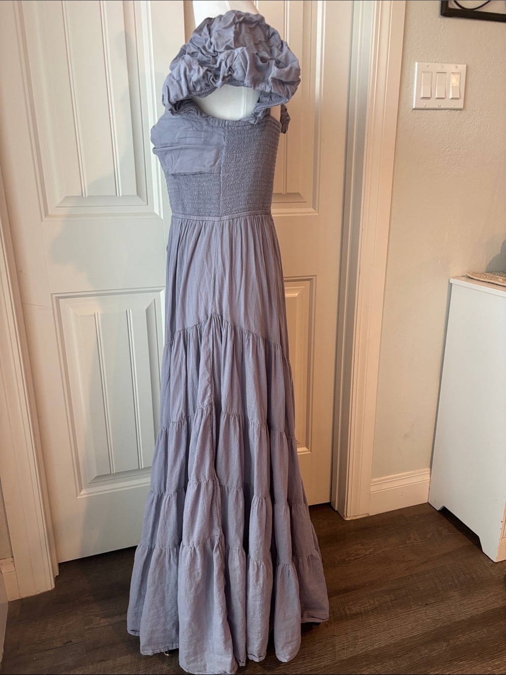 FREE PEOPLE Women’s Lavender Puff-Sleeve Maxi Dress - Picture 4 of 8